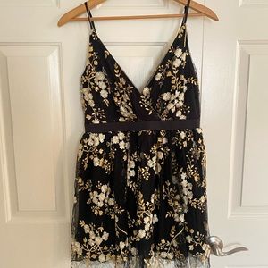 Express Embroidered Lace Dress